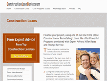 Tablet Screenshot of constructionloancenter.com